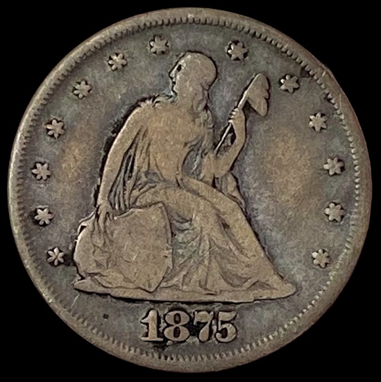 1875 Seated Liberty Twenty Cents NICELY CIRCULATED