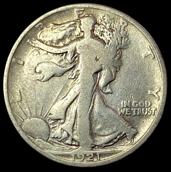 1921-D Silver Half Dollar Walking Liberty NICELY CIRCULATED