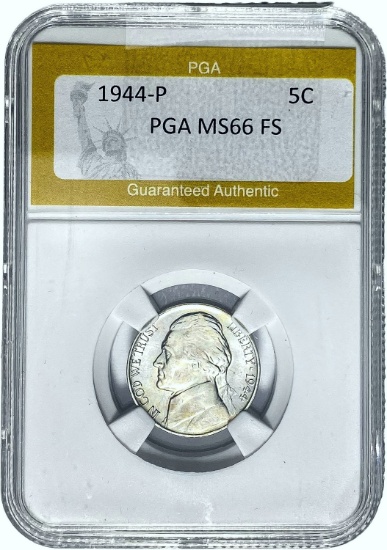 1944-P Jefferson Nickel PGA MS66 FS