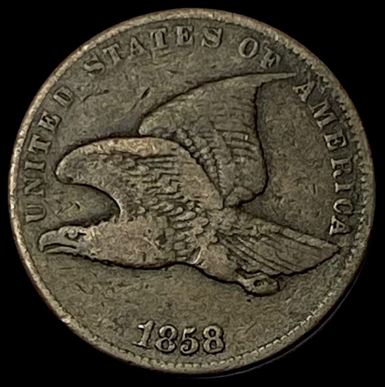 1858 Copper-Nickel Flying Eagle Cent LIGHTLY CIRCULATED