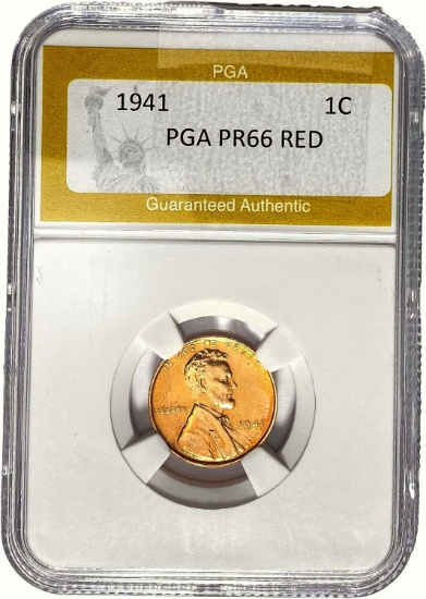1941 1C PGA PR66 RED