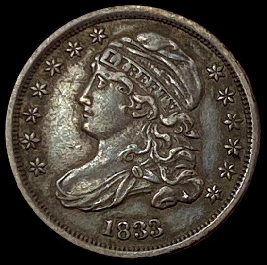 1833 Capped Bust Dime NEARLY UNCIRCULATED