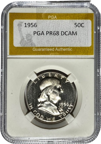 1956 Franklin Half Dollar PGA PR68 DCAM