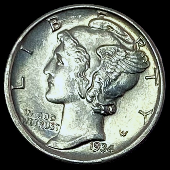 1934-D Silver Mercury Dime GEM BU