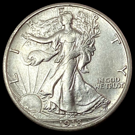 1918-S Silver Walking Liberty Half Dollar UNCIRCULATED