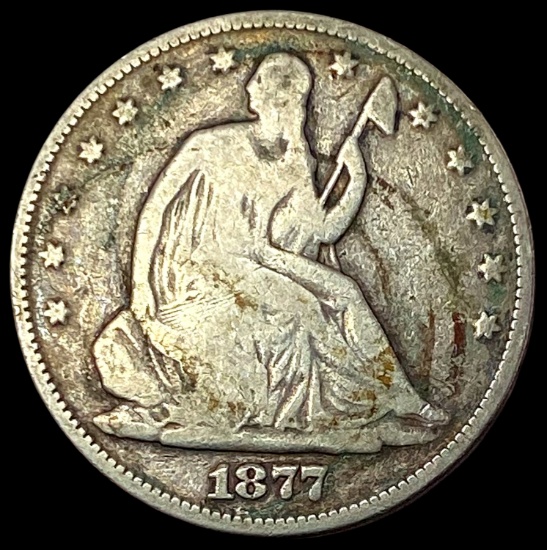 1877 Seated Liberty Half Dollar NICELY CIRCULATED