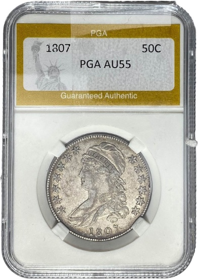 1807 Capped Bust Half Dollar PGA AU55
