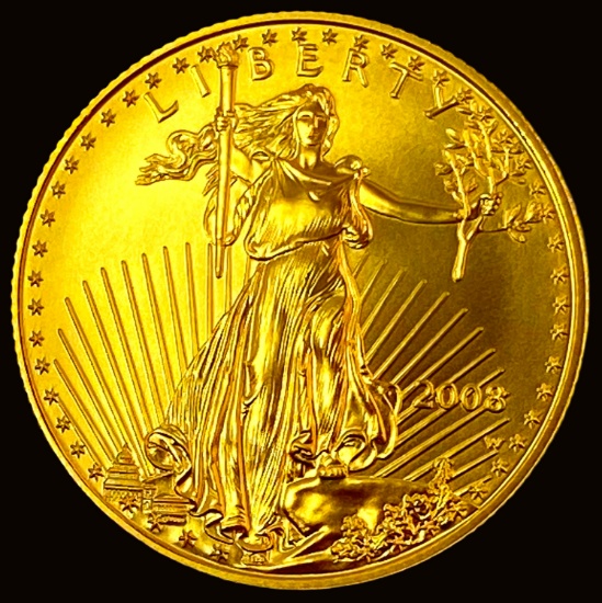 2008 1/2 oz Gold American Eagle $25 SUPERB GEM BU