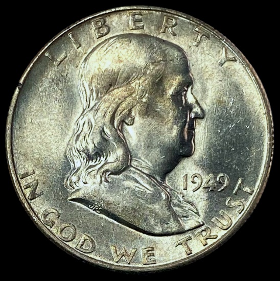 1949-S Silver Half Dollar Franklin CHOICE BU