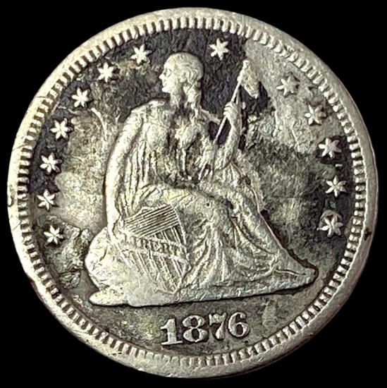1876 Seated Liberty Quarter LIGHTLY CIRCULATED