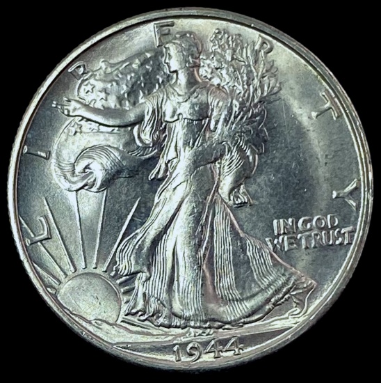 1944-S Silver Half Dollar (Walking Liberty) GEM BU