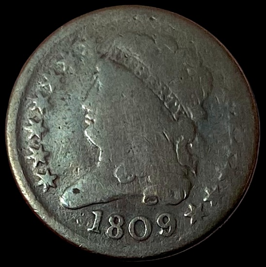 1809 Classic Head Half Cent NICELY CIRCULATED
