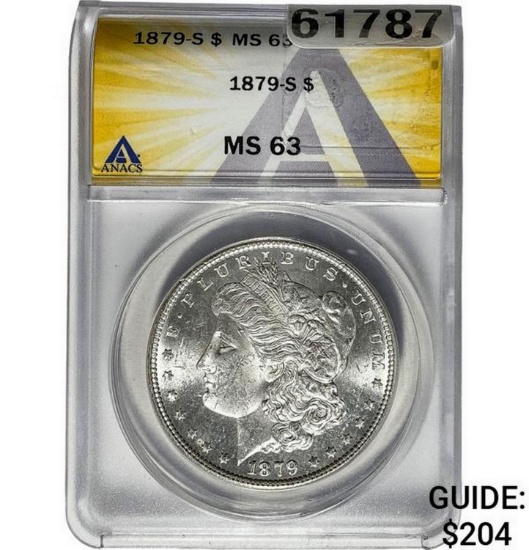 1879-S Morgan Silver Dollar  MS63
