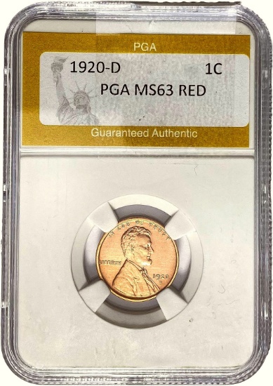 1920-D 1C PGA MS63 RED