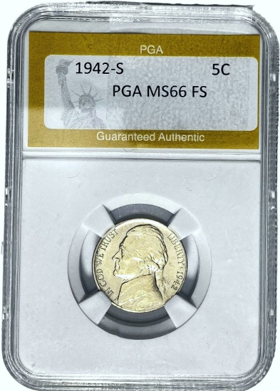 1942-S 5C PGA MS66 FS