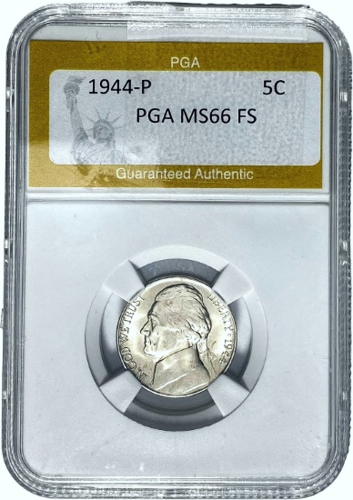 1944-P Jefferson Nickel PGA MS66 FS