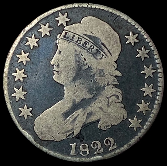 1822 Capped Bust Half Dollar NICELY CIRCULATED
