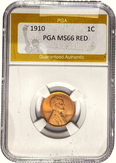 1910 1C PGA MS66 RED