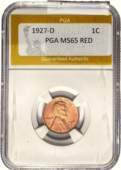 1927-D 1C PGA MS65 RED