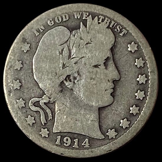 1914 Barber Quarter NICELY CIRCULATED