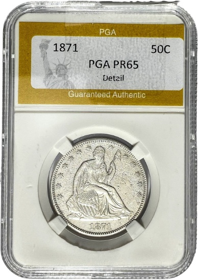 1871 50C PGA PR65 Detail