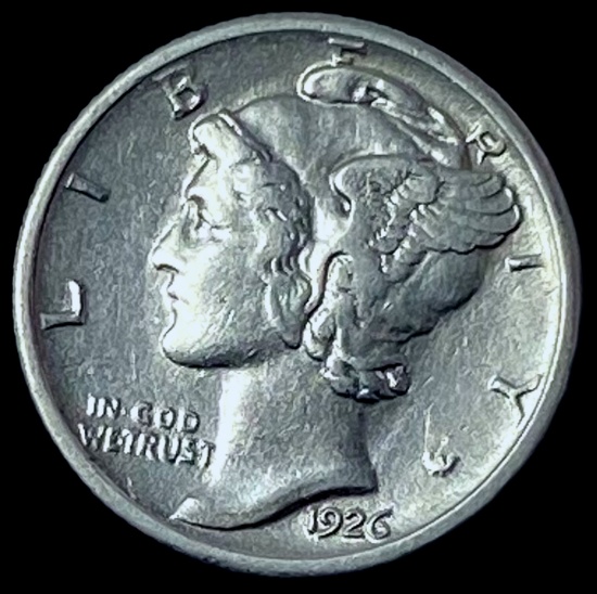 1926-S Silver Mercury Dime CHOICE AU