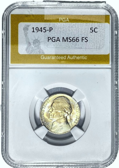 1945-P 5C PGA MS66 FS
