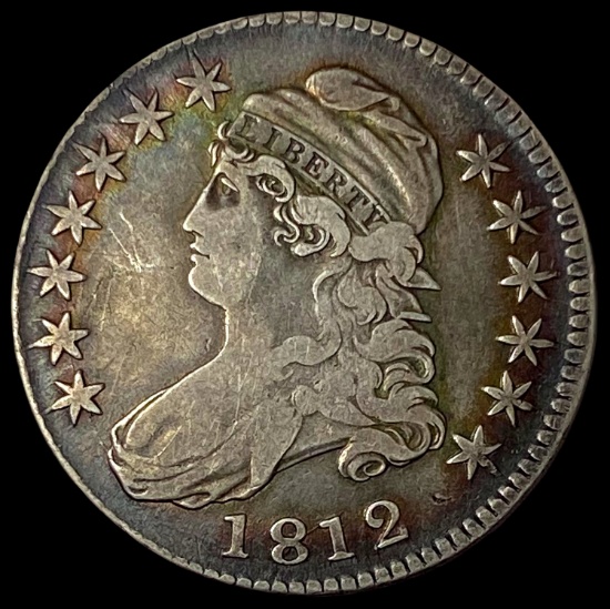 1812 Capped Bust Half Dollar LIGHTLY CIRCULATED