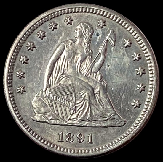 1891-S Silver Quarter Dollar UNCIRCULATED