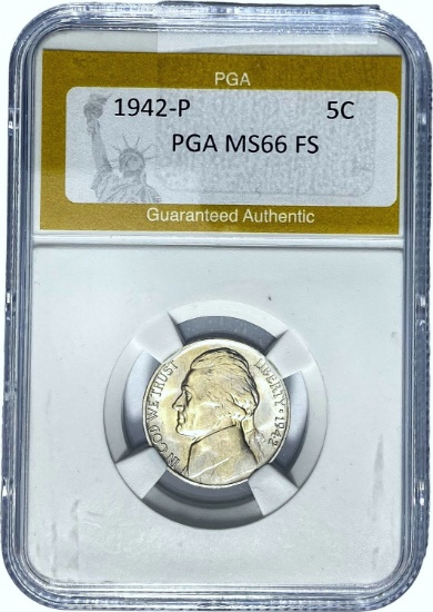 1942-P 5C PGA MS66 FS