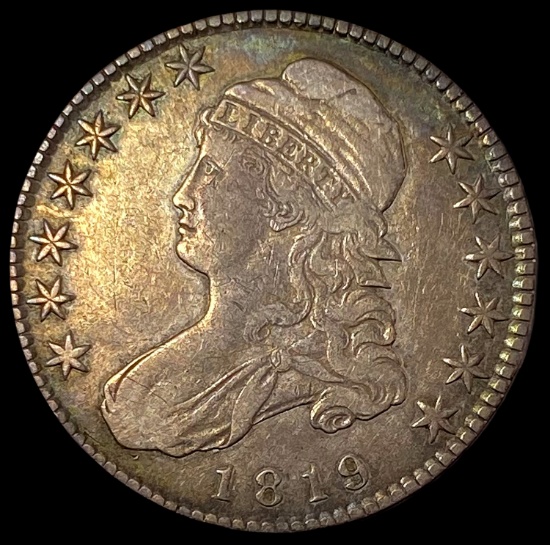 1819 Capped Bust Half Dollar NEARLY UNCIRCULATED