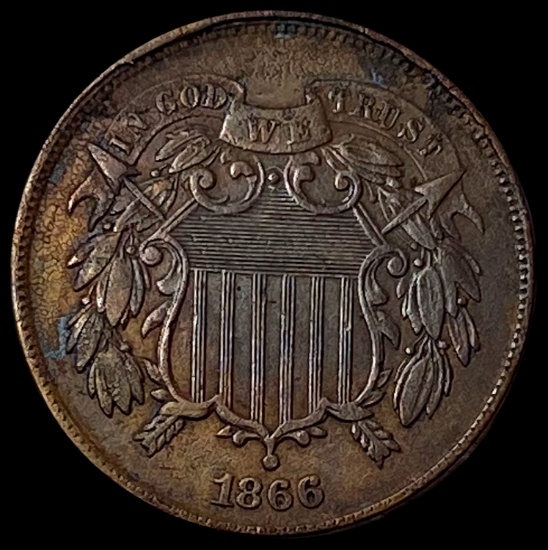1866 Bronze Two-Cent Piece UNCIRCULATED