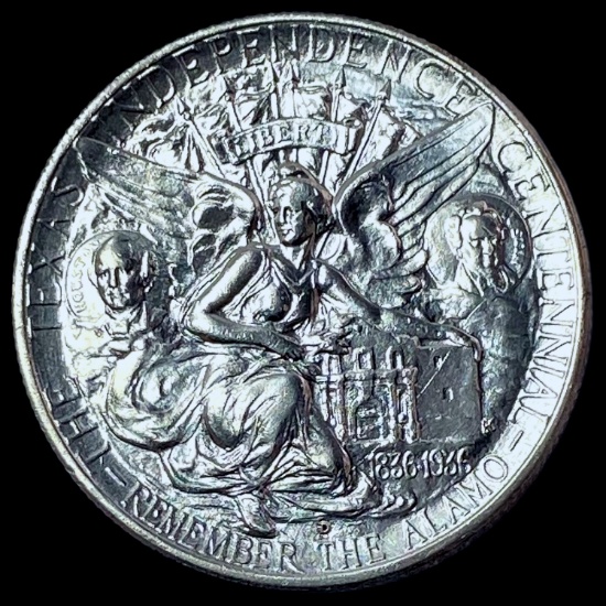 1936-D Silver Texas Independence Half Dollar GEM BU
