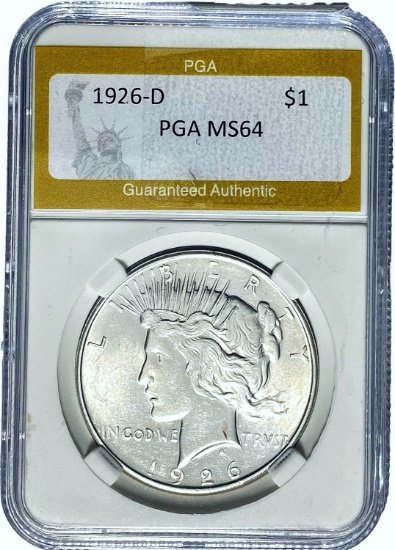 1926-D Peace Dollar PGA MS64
