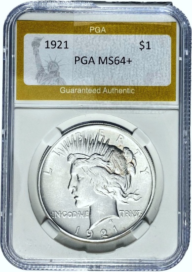 1921 Peace Dollar PGA MS64+
