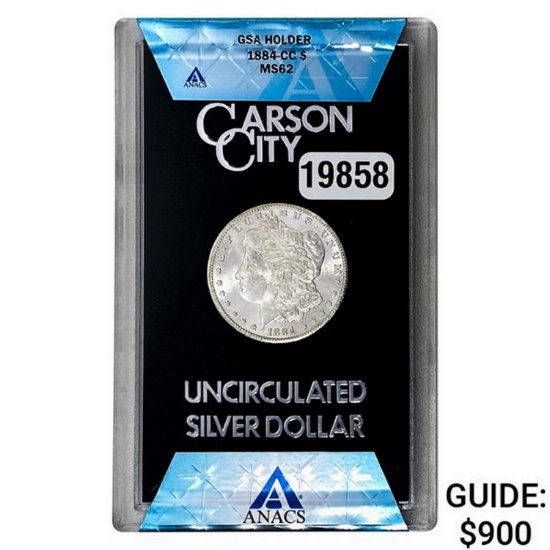 1884-CC Morgan Silver Dollar GSA MS62