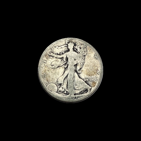 1921-S Silver Walking Liberty Half Dollar NICELY CIRCULATED