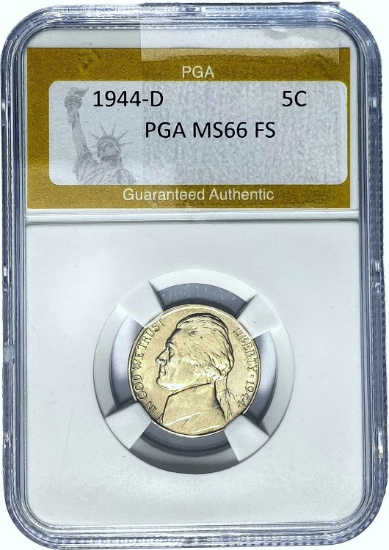 1944-D Jefferson Nickel PGA MS66 FS