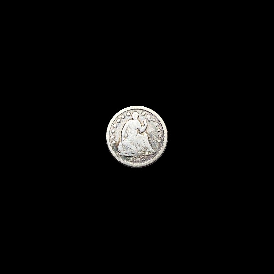 1852 Seated Liberty Half Dime NICELY CIRCULATED