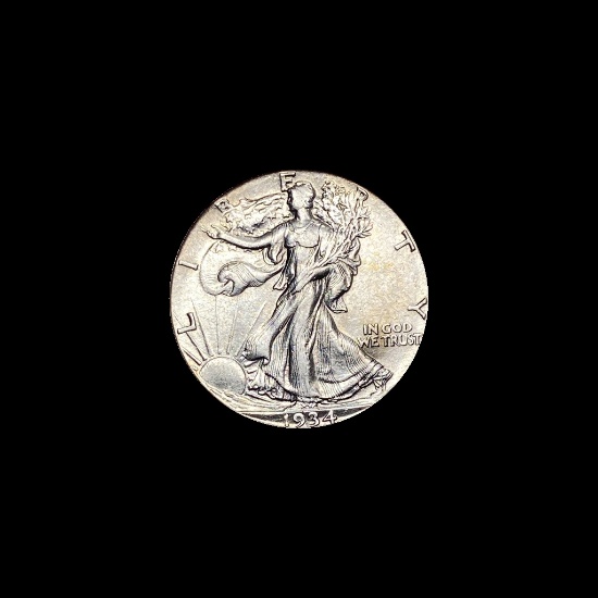 1934-D Silver Half Dollar Walking Liberty CLOSELY UNCIRCULATED