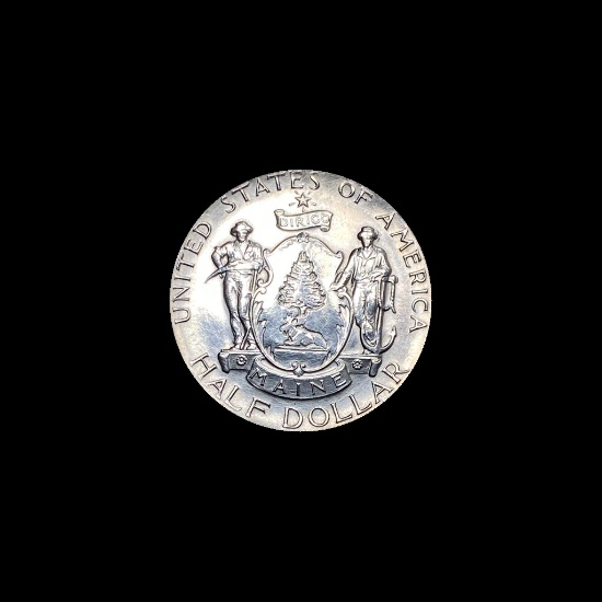 1920 Silver Maine Centennial Half Dollar UNCIRCULATED