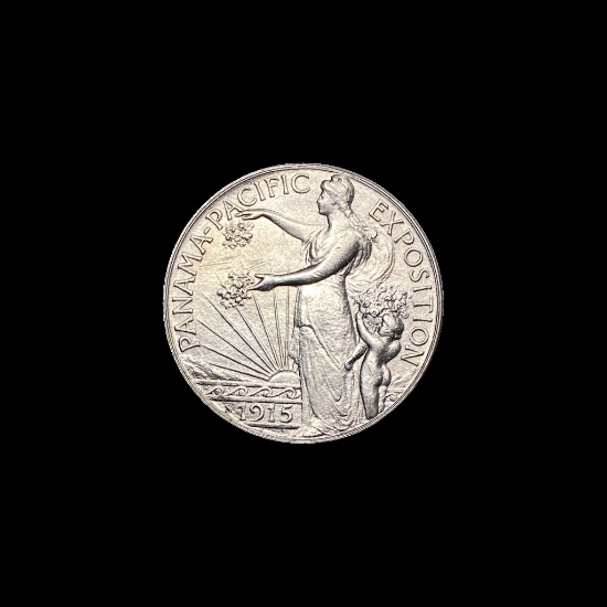1915-S Silver Panama-Pacific Half Dollar CHOICE AU