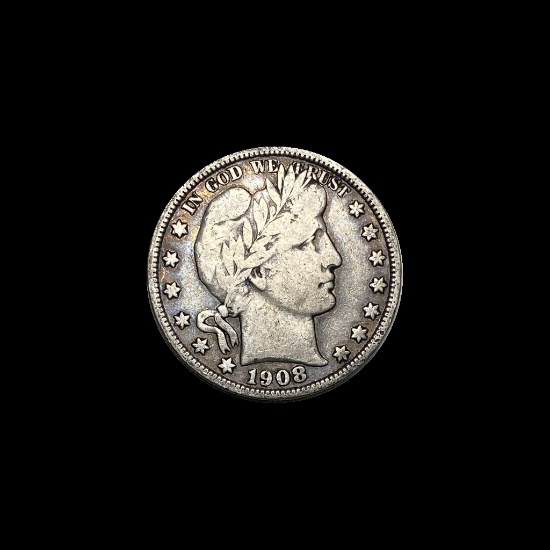 1908 Barber Half Dollar LIGHTLY CIRCULATED