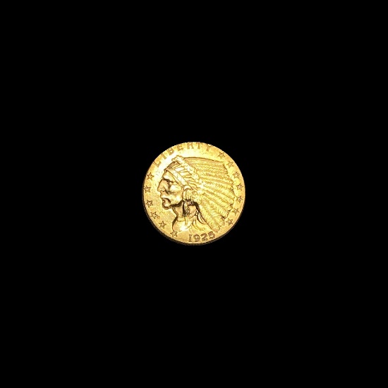 1925-D Indian Head $2.50 Gold Quarter Eagle UNCIRCULATED