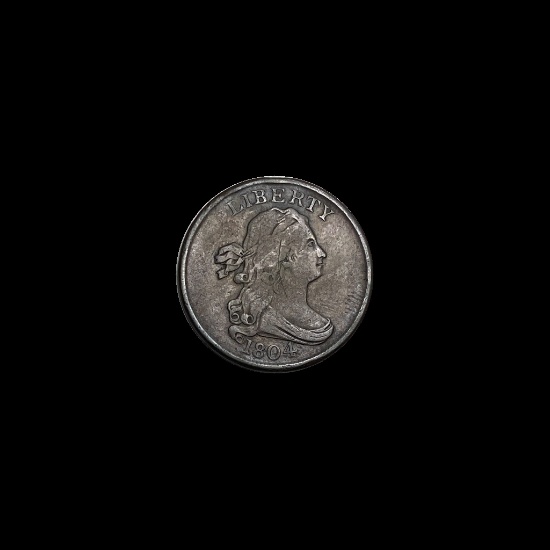 1804 Copper Half Cent Draped Bust LIGHTLY CIRCULATED