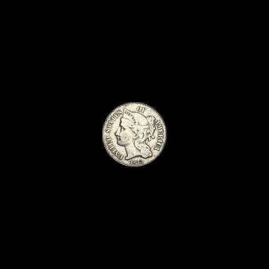 1873 Nickel Three-Cent Piece LIGHTLY CIRCULATED
