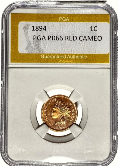 1894 1C Indian Head Cent PGA PR66 Red Cameo
