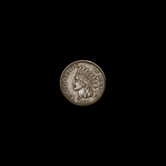 1859 Copper-Nickel Indian Head Cent CHOICE AU