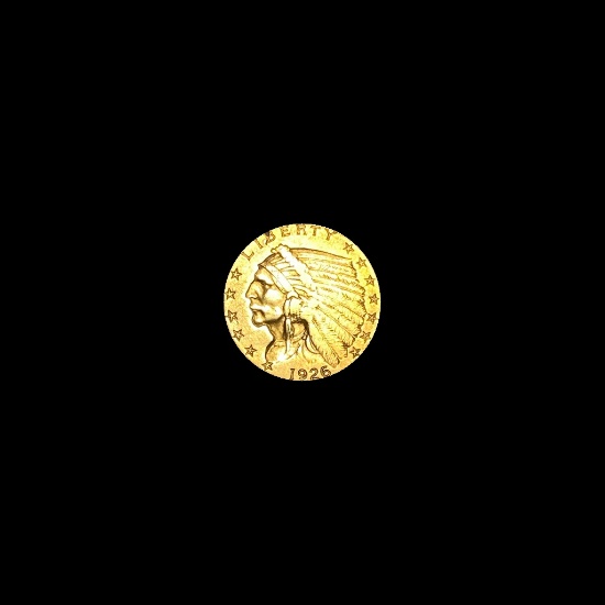 1926 Indian Head Gold $2.50 Quarter Eagle CLOSELY UNCIRCULATED