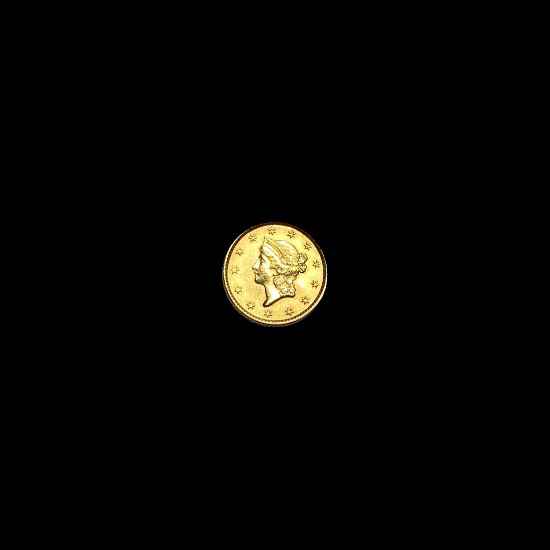 1853 Gold $1 Liberty Head Type 1 UNCIRCULATED